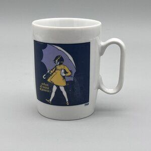 Morton Salt 1968 Logo 4" Coffee Mug When It Rains It Pours Slogan Japan